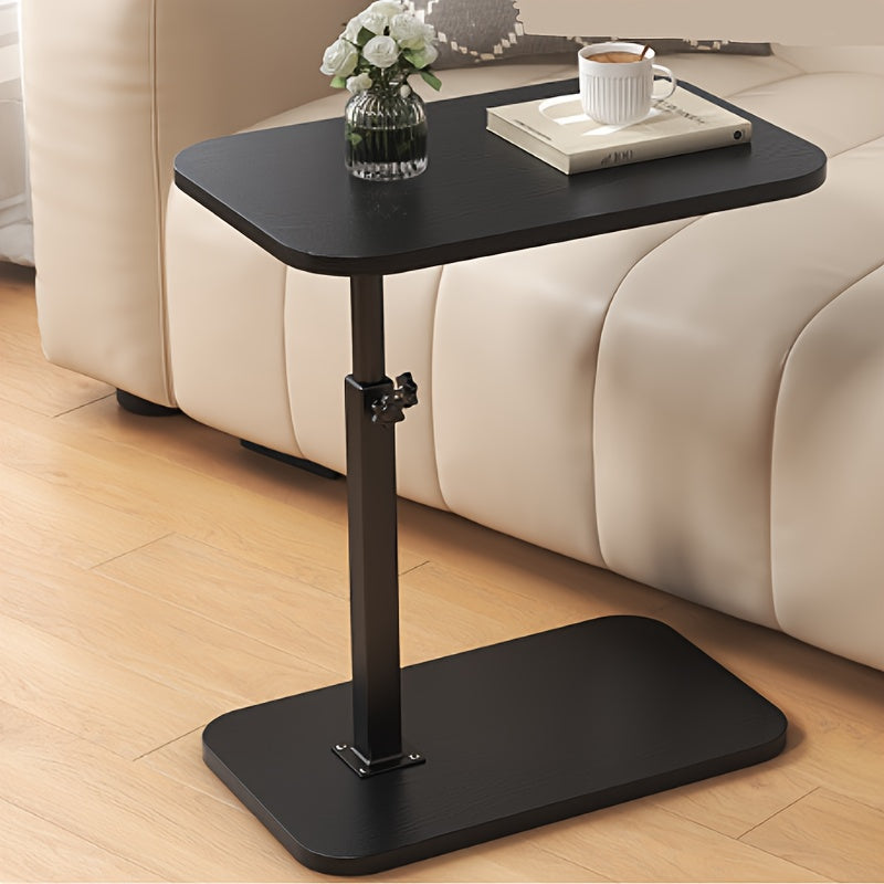 Adjustable side table – Wood and Metal, Modern Design for the Living Room or Bedroom