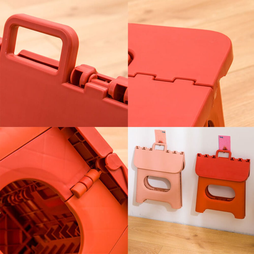 Folding Step Ladder – Durable Plastic, Compact Design for the Kitchen or Bathroom