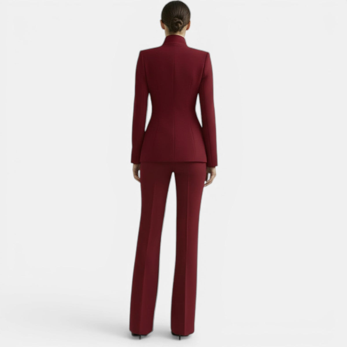 Dame Buksedragt – Blazer og Bukser i Elegant Snit