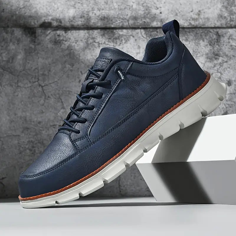 Herre Sneakers i Ægte Læder – Ortopædisk Indlægssål