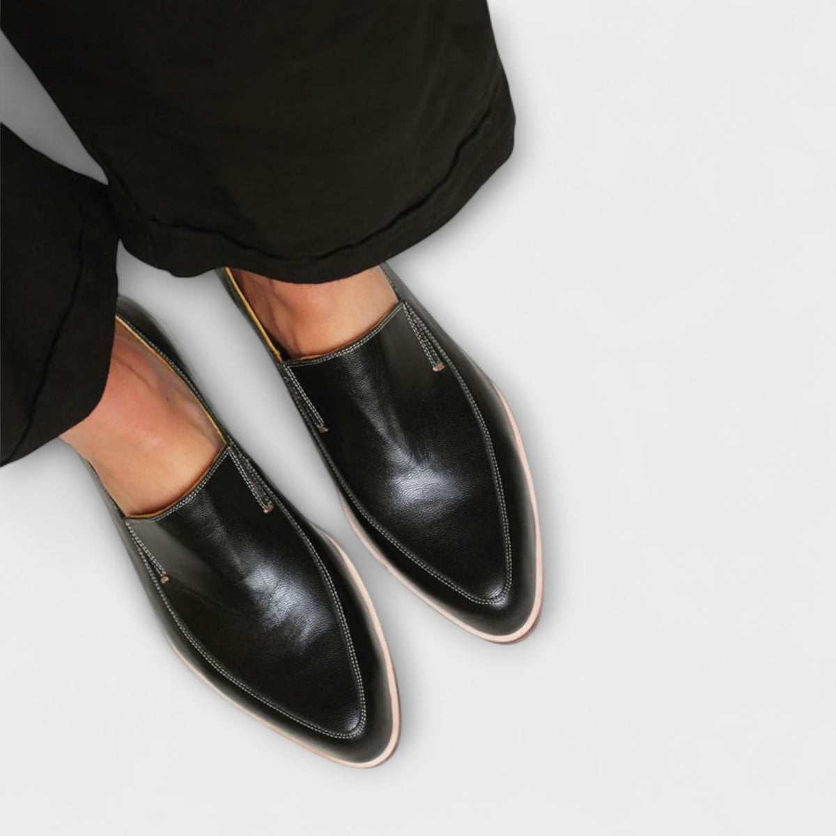 Dame Loafers Ortopædiske i Sort - Komfort Slip-On Sko