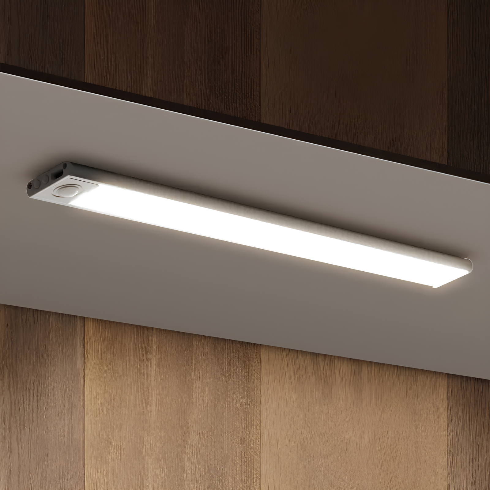 Bevægelsessensor Lampe – Dæmpbar, Hvidt Lys til Skab, Gang eller Køkken