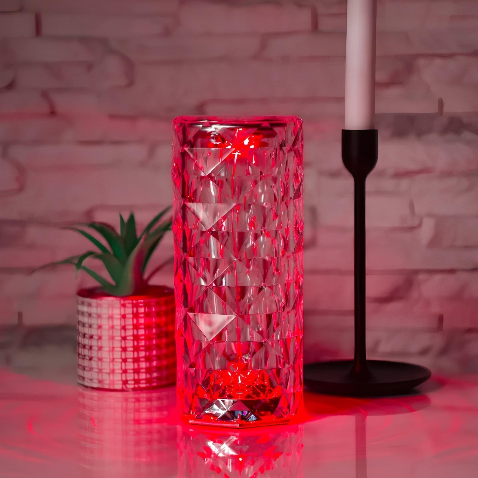 Table Lamp – Acrylic, Modern Design with 16 Colors and Dimmable Lighting for Living Room or Bedroom