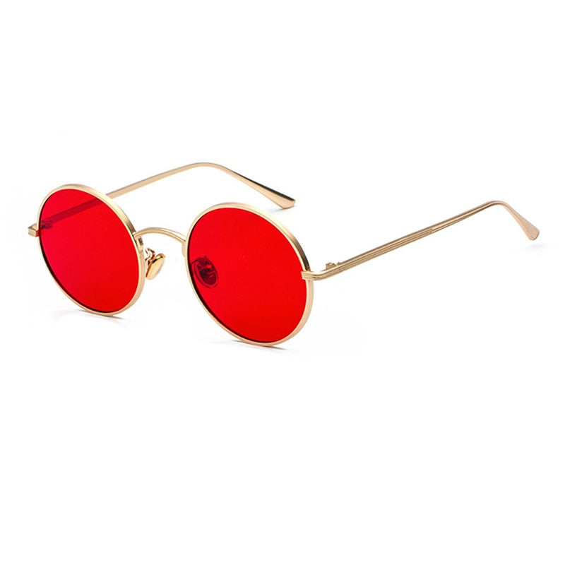 Unisex Solbriller med Rund Retro Design