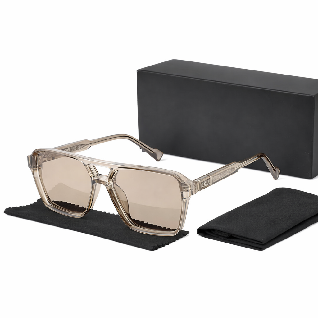 Herre Solbriller Oversize Retro Design Bred Stel