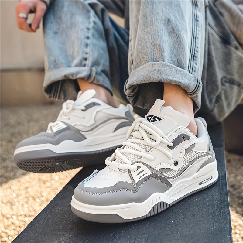 Herre Sneakers | Lette Sneakers med Snøring | Kontrastdetaljer