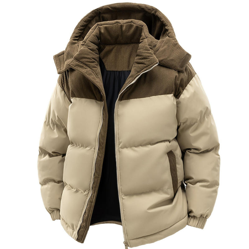 Herrejakke Vinter | Vatteret Hættejakke | Outdoor Jakke til Mænd