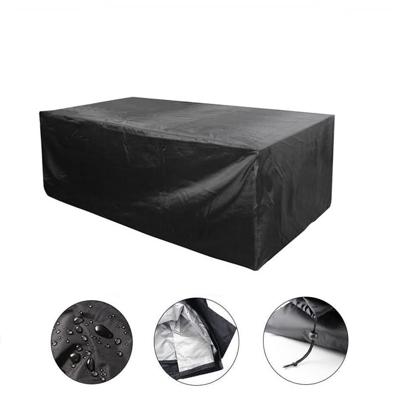 Waterproof Garden Furniture Cover – Black Polyester, UV-Resistant for Protection in All Seasons