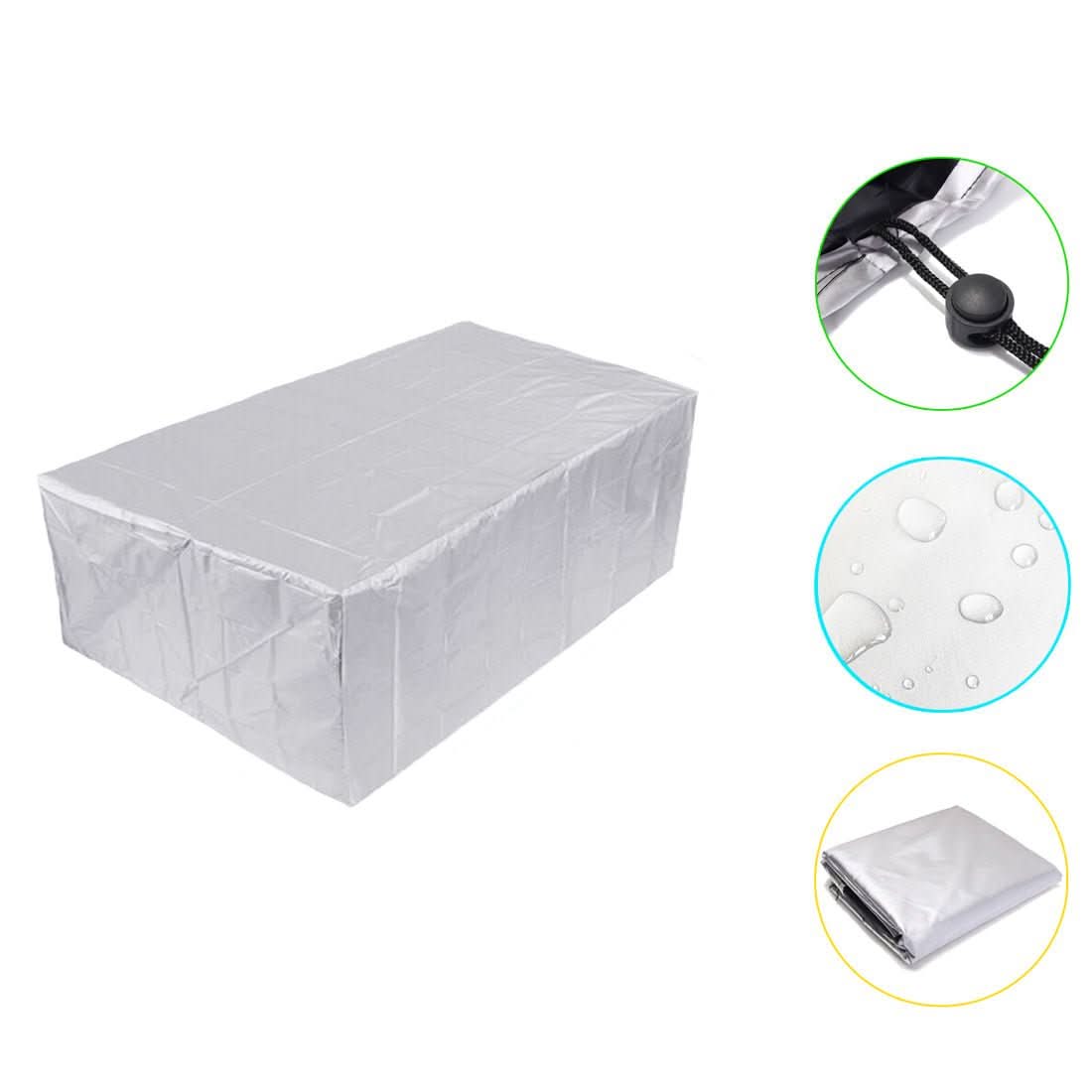 Waterproof Garden Furniture Cover – Black Polyester, UV-Resistant for Protection in All Seasons