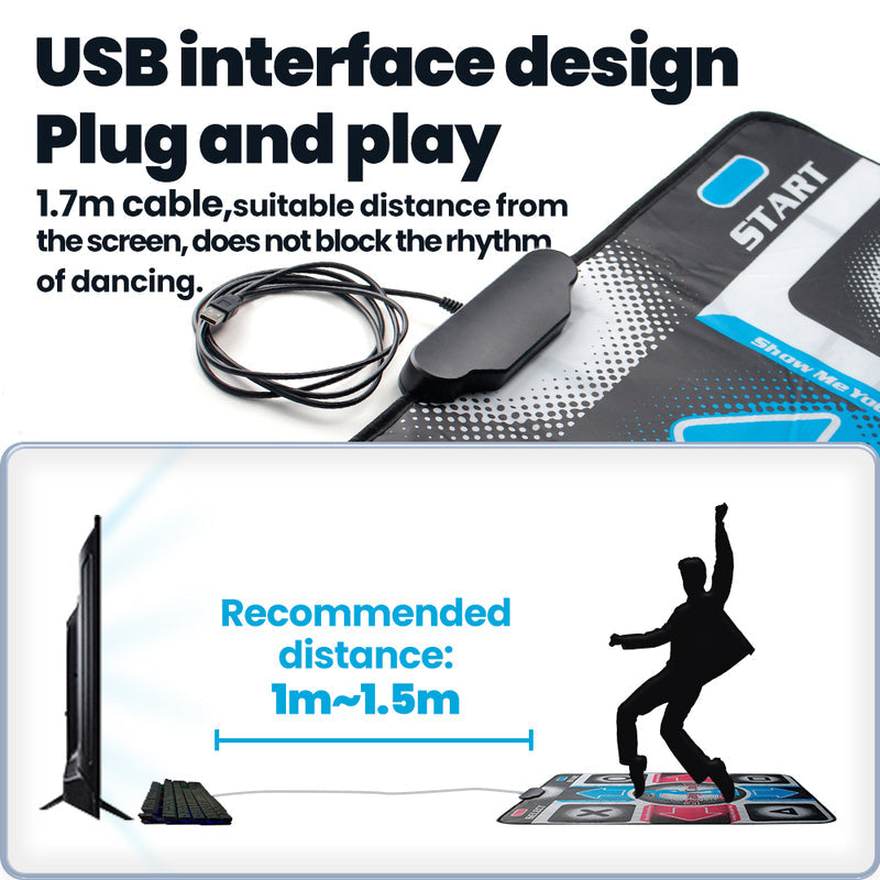 Interactive Dance Mat – Sustainable PVC, Great for TV and PC, Fun for Kids and Adults in the Living Room or Playroom