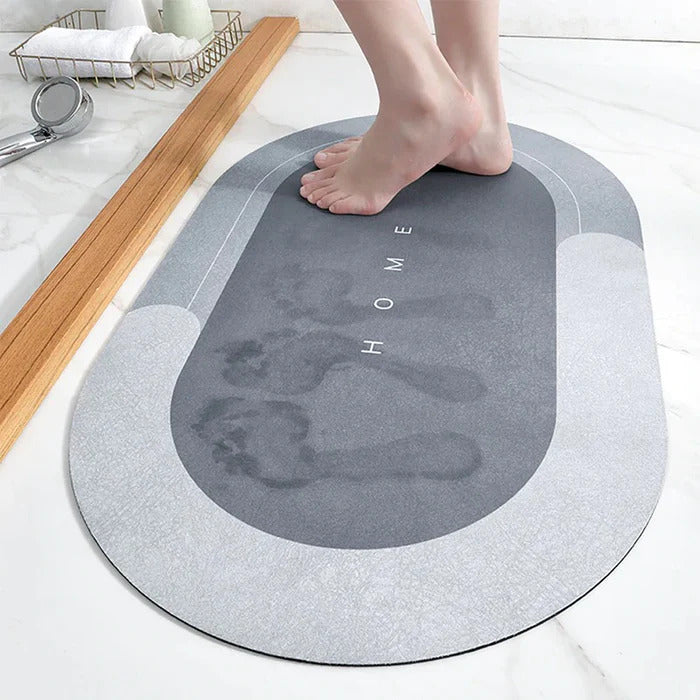 Super Absorbent Bath Mat – Non-slip, Gray for Bathroom or Shower Area