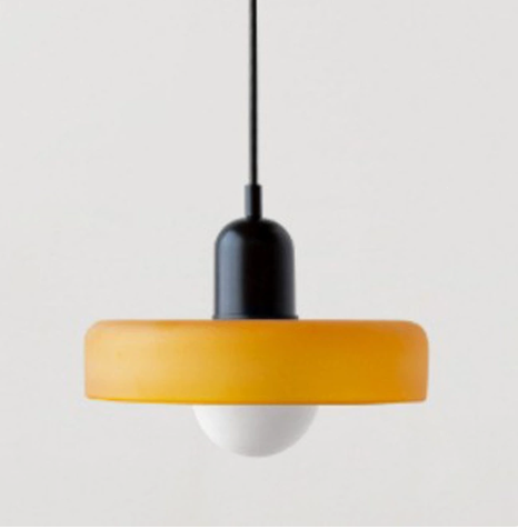 Lampa wisząca – nowoczesna lampa designerska z kolorowego żelaza do jadalni, kuchni lub salonu.