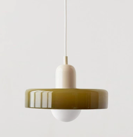 Lampa wisząca – nowoczesna lampa designerska z kolorowego żelaza do jadalni, kuchni lub salonu.