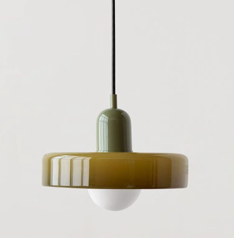 Lampa wisząca – nowoczesna lampa designerska z kolorowego żelaza do jadalni, kuchni lub salonu.