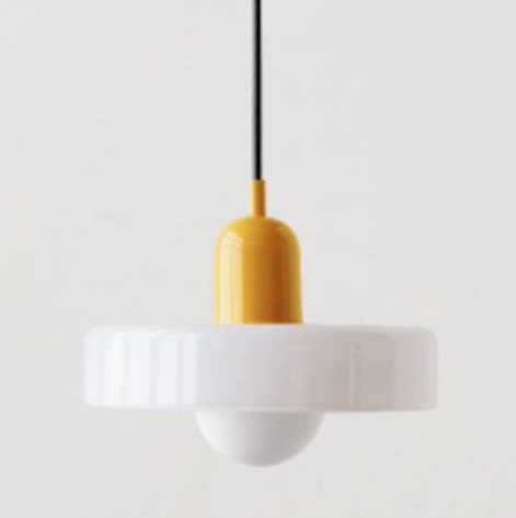 Lampa wisząca – nowoczesna lampa designerska z kolorowego żelaza do jadalni, kuchni lub salonu.