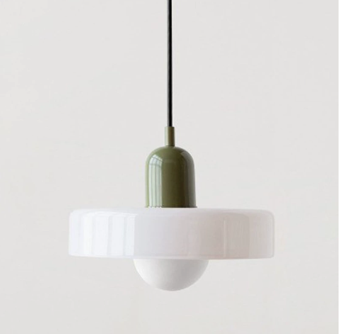 Lampa wisząca – nowoczesna lampa designerska z kolorowego żelaza do jadalni, kuchni lub salonu.