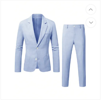 Herresæt Slim Fit To Dele med Hagerevers – Jakke og Bukser