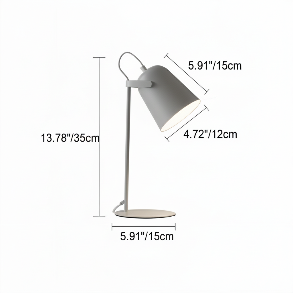 Bordlampe Skandinavisk Design – Justerbar Arm i Farverigt Macaron-Look