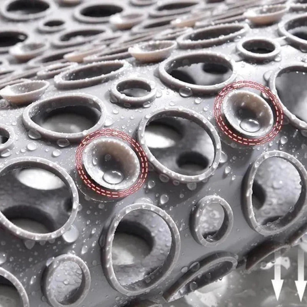 Antiskrid Brusemåtte – PVC, Perforeret Design til Sikkerhed i Badeværelse eller Brusekabine