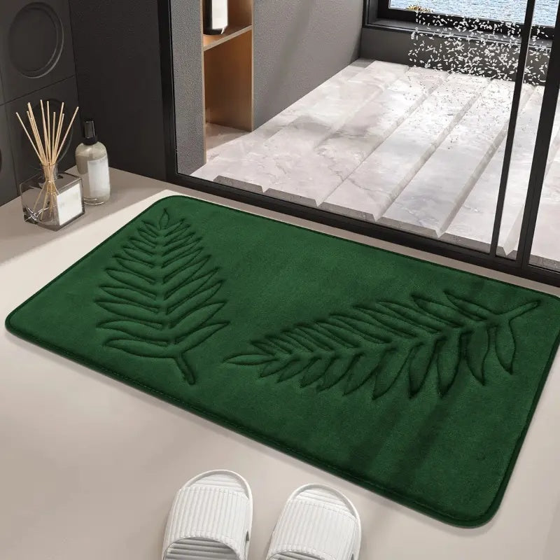 The Bathtub Set – Lush Leaf, Soft Memory Foam in Green for Luxury Bathroom Decor