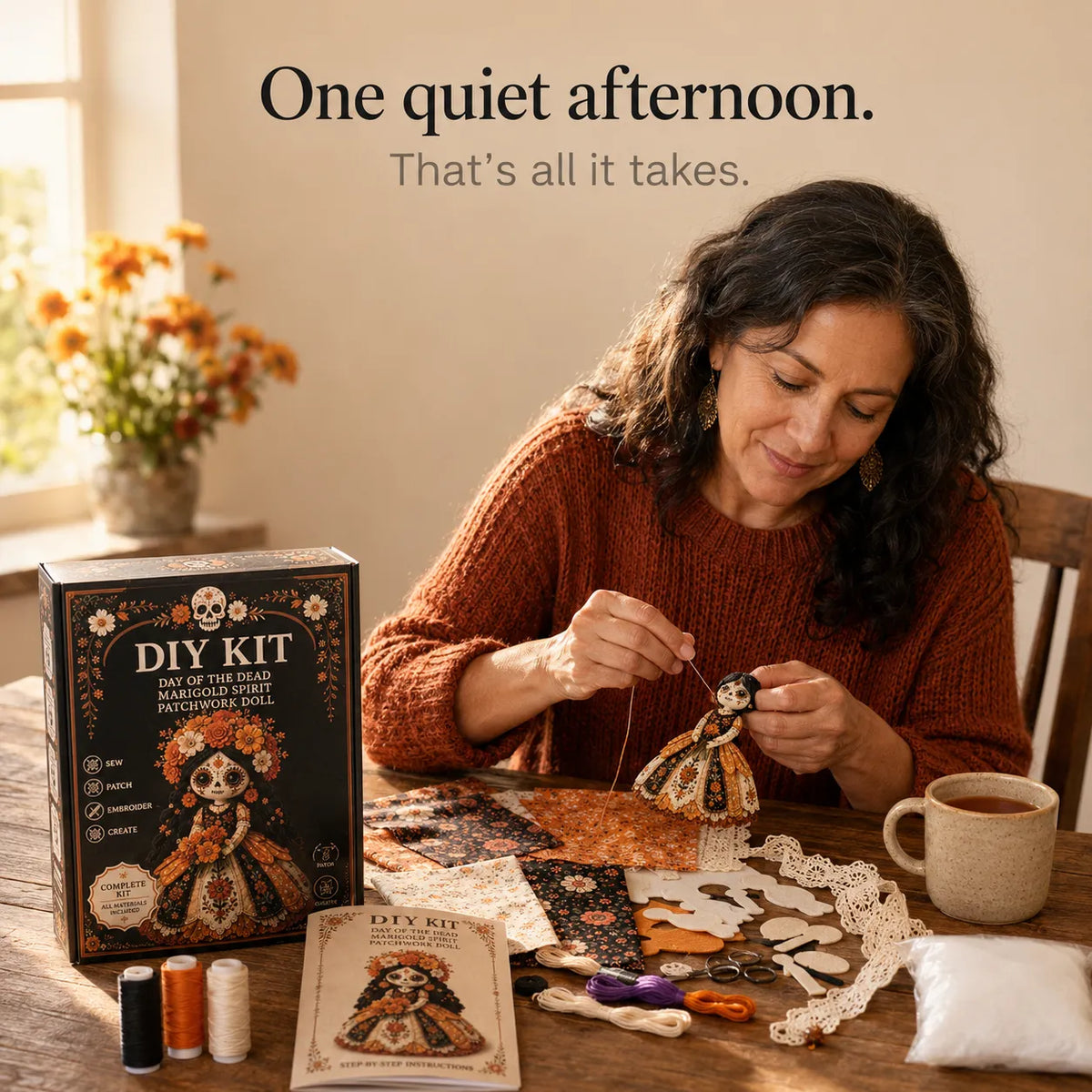 Day of the Dead Patchwork Dukke Hobbysæt til Begyndere