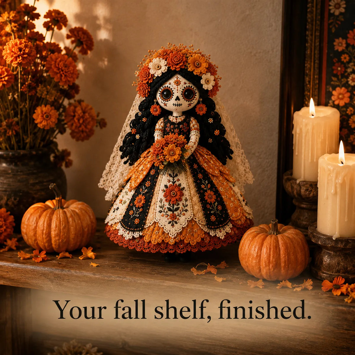 Day of the Dead Patchwork Dukke Hobbysæt til Begyndere