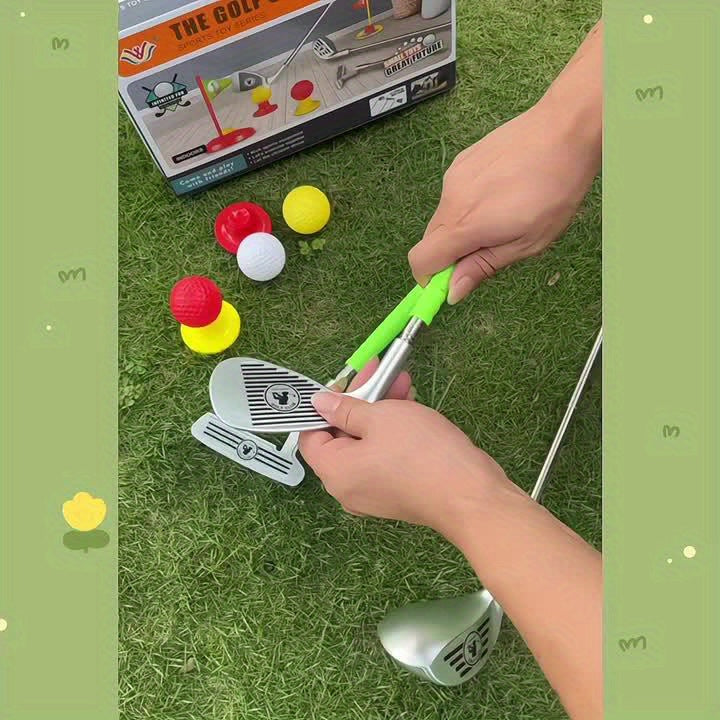 Kid-Friendly Golf Set – Adjustable Cubes and Game Accessories for Indoor and Outdoor Use, Suitable for Children Ages 3 to 8