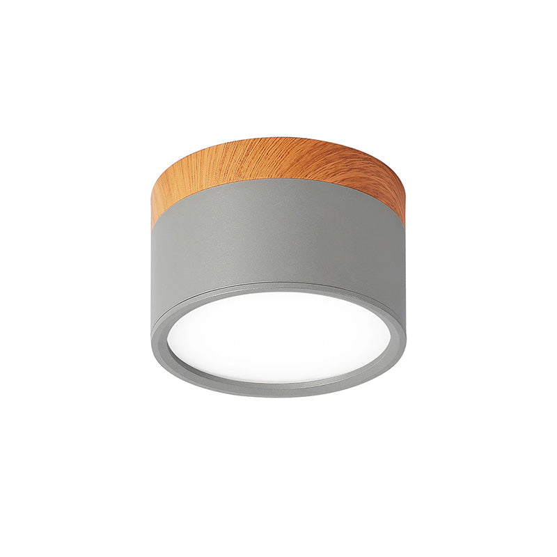 Ceiling Lamp – Aluminum with Wood Accent, Modern Design for the Entryway, Dining Room, or Living Room