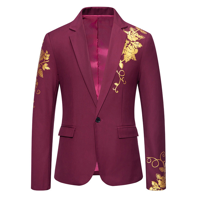 Herre Blazer med Blomsterprint – Slim Fit Jakke