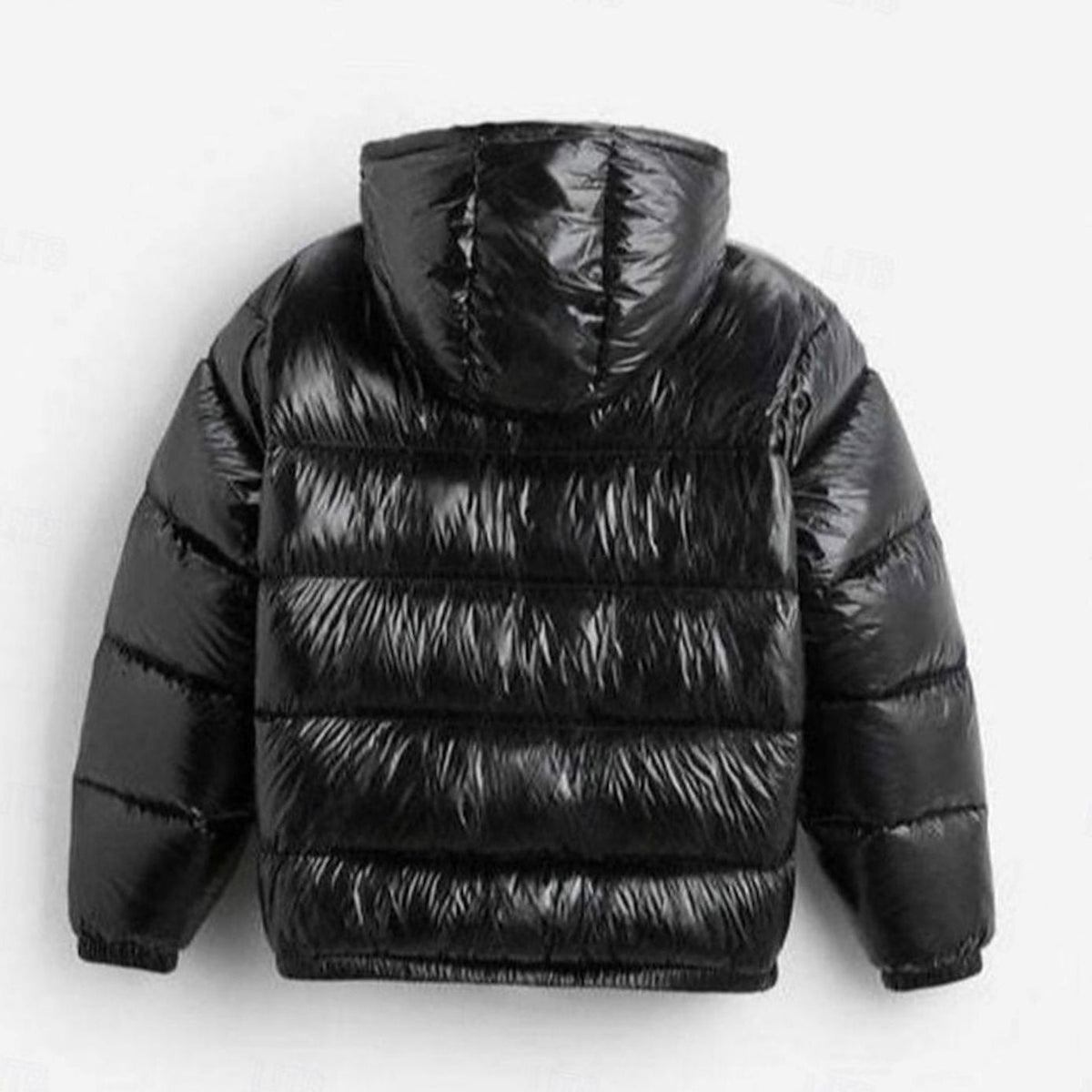 Herre Pufferjakke med Hætte - Quiltet Model med Coated Finish