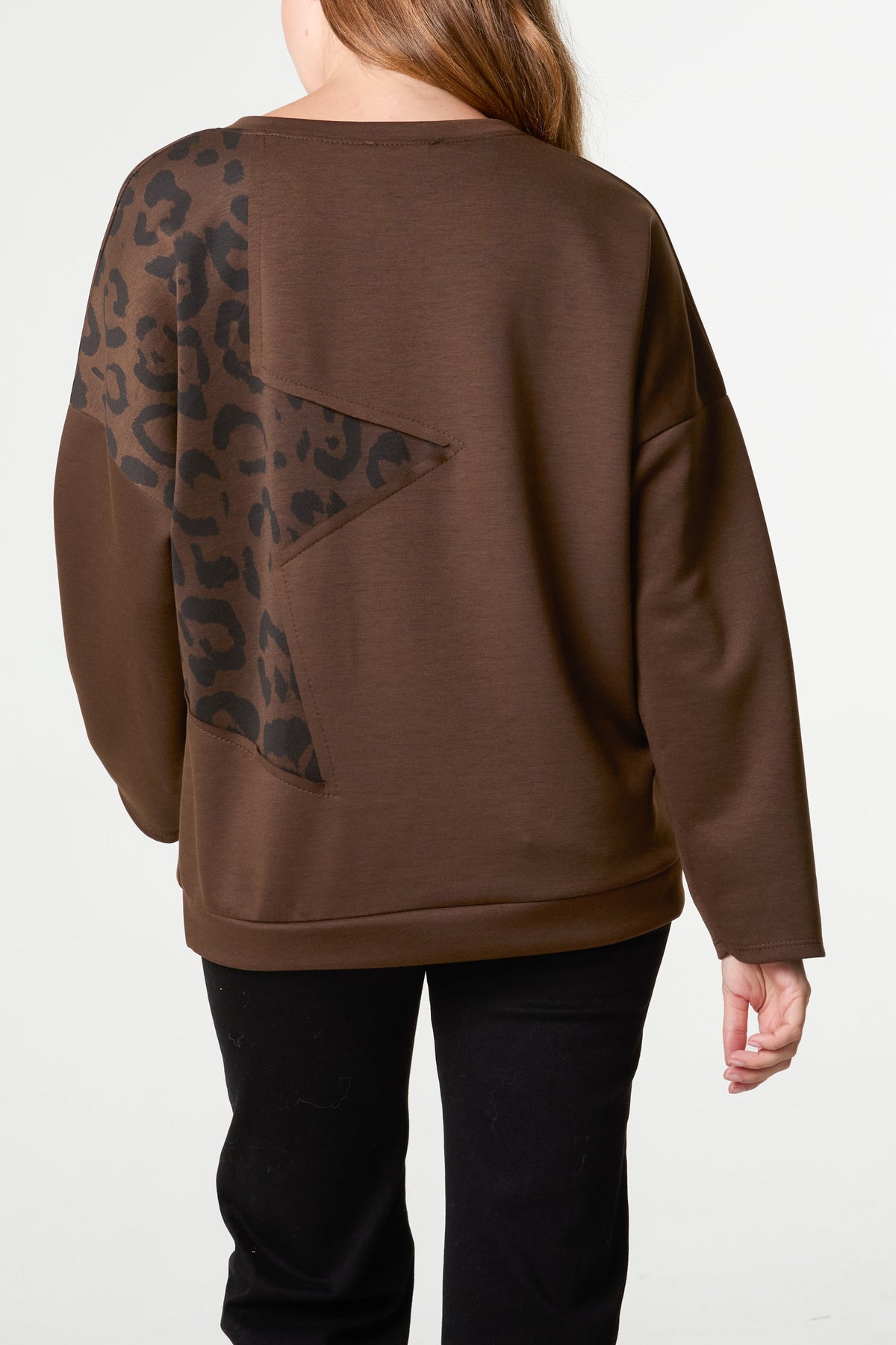 Dame Trøje med Nitter og Stjernedetaljer - Strikket Pullover