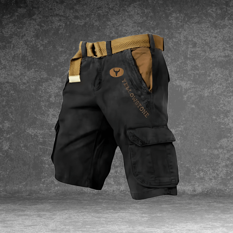 Herre Cargo Shorts med Multi-Lommer i Åndbar Polyester