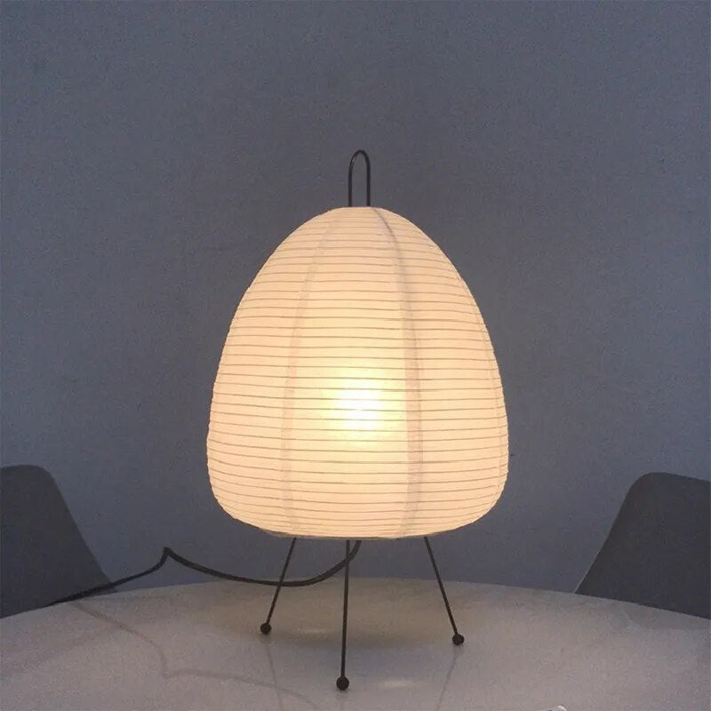 Japansk Rispapirlampe – Bordlampe med LED-lys
