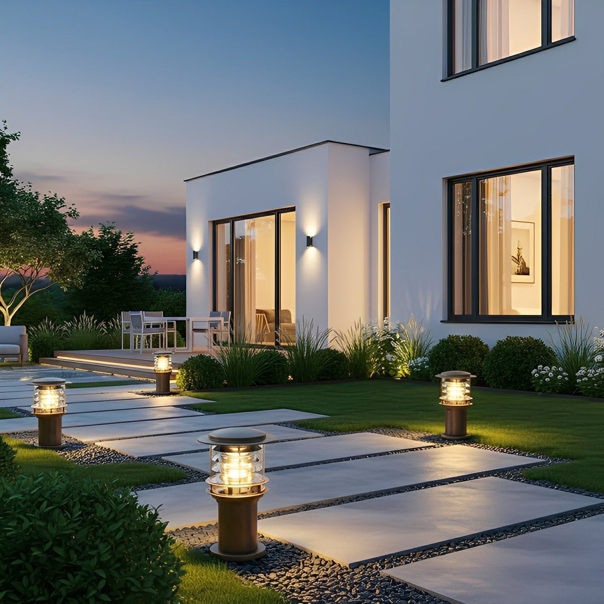 Modern Outdoor Lamp – Black or Bronze, Waterproof and Energy-Efficient for the Garden or Patio