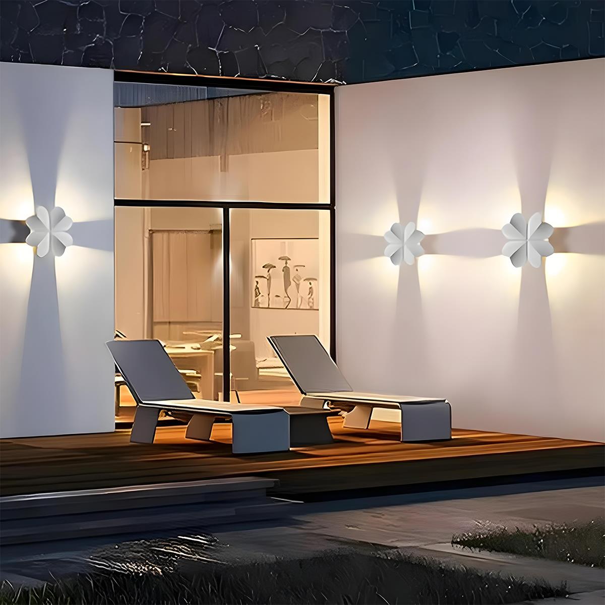 Outdoor Wall Sconce – Aluminum, Minimalist Design in Black or White for the Garden or Patio Lighting