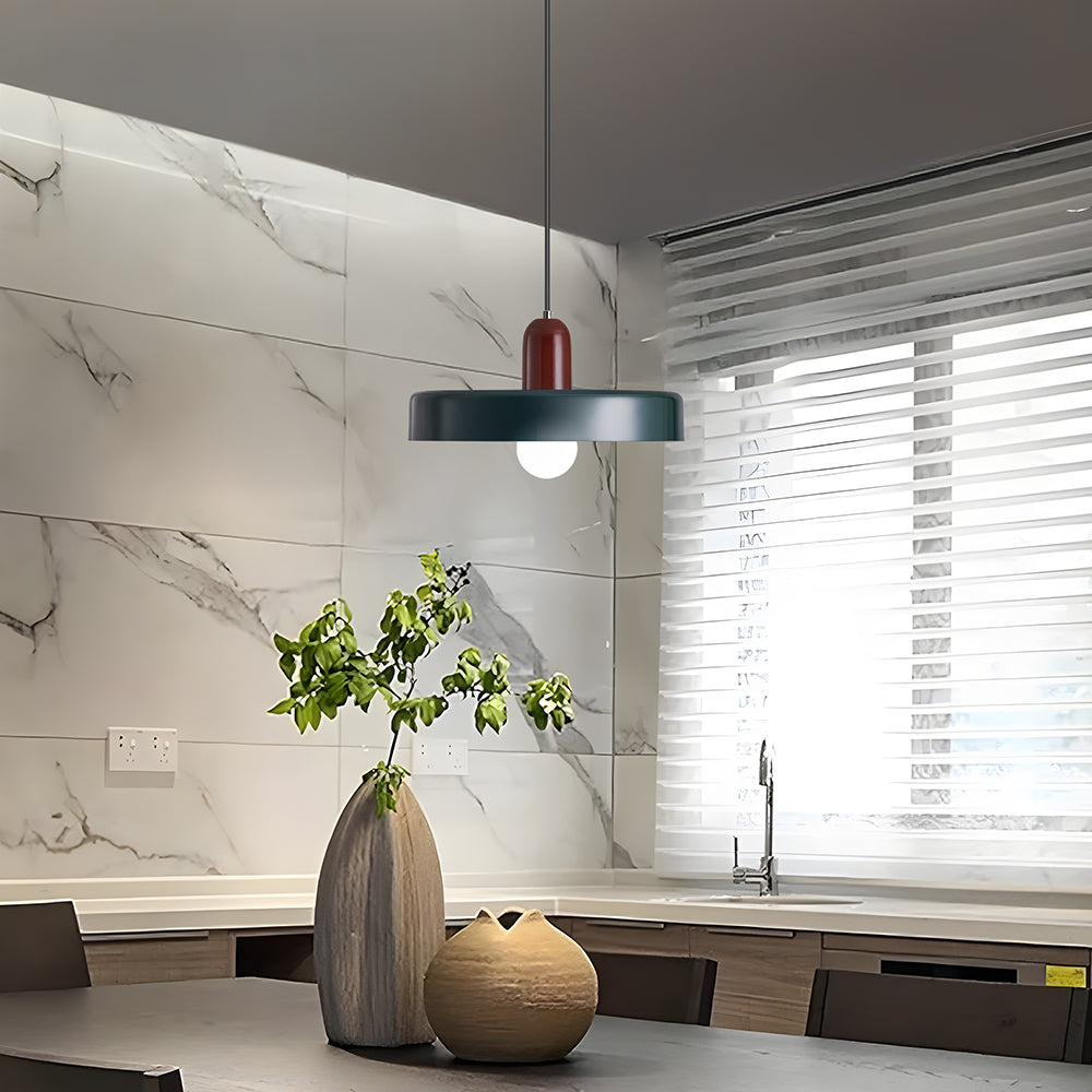 Pendant lamp - Modern design lamp in colorful iron for the dining table, kitchen, or living room.