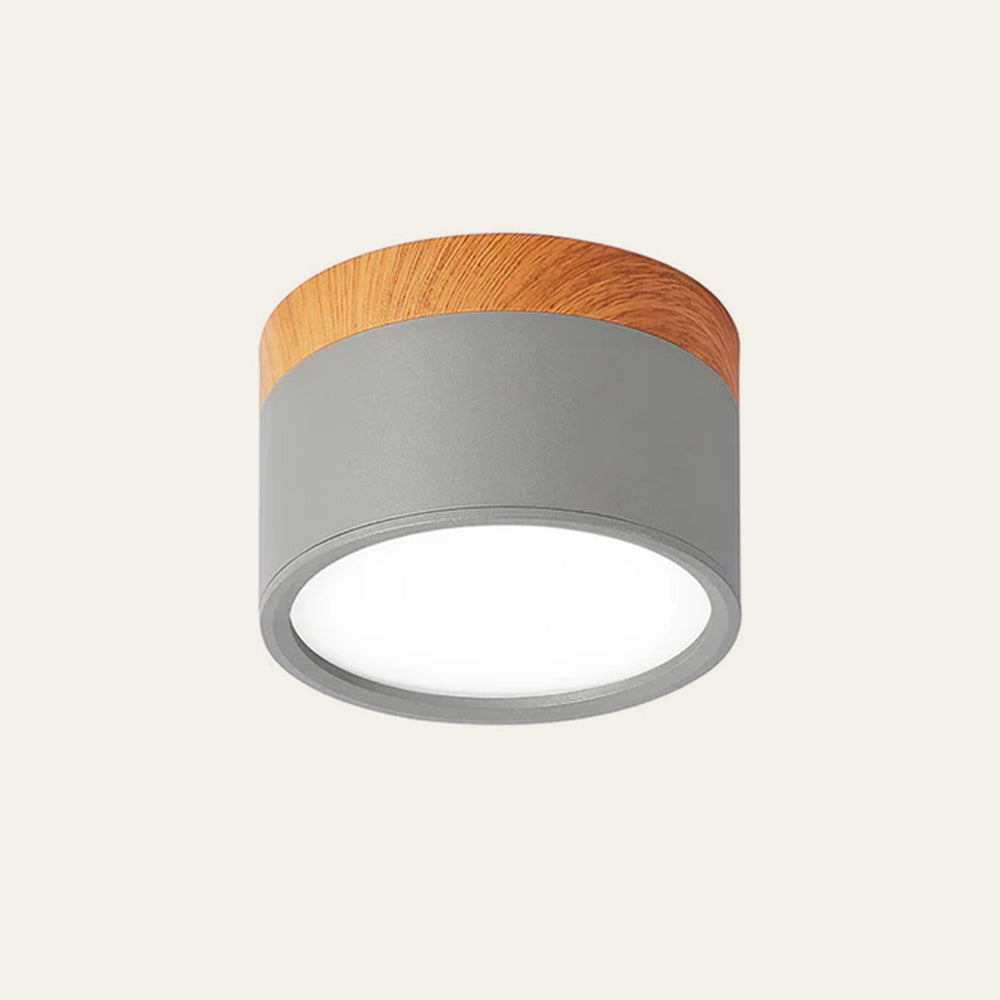 Ceiling Lamp – Aluminum with Wood Accent, Modern Design for the Entryway, Dining Room, or Living Room