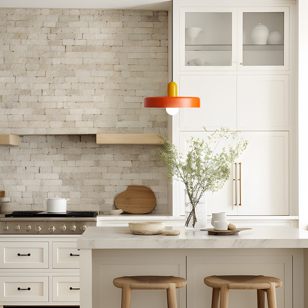 Pendant lamp - Modern design lamp in colorful iron for the dining table, kitchen, or living room.