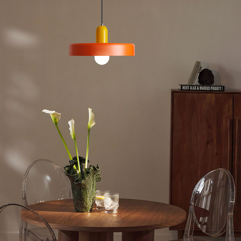 Pendant lamp - Modern design lamp in colorful iron for the dining table, kitchen, or living room.
