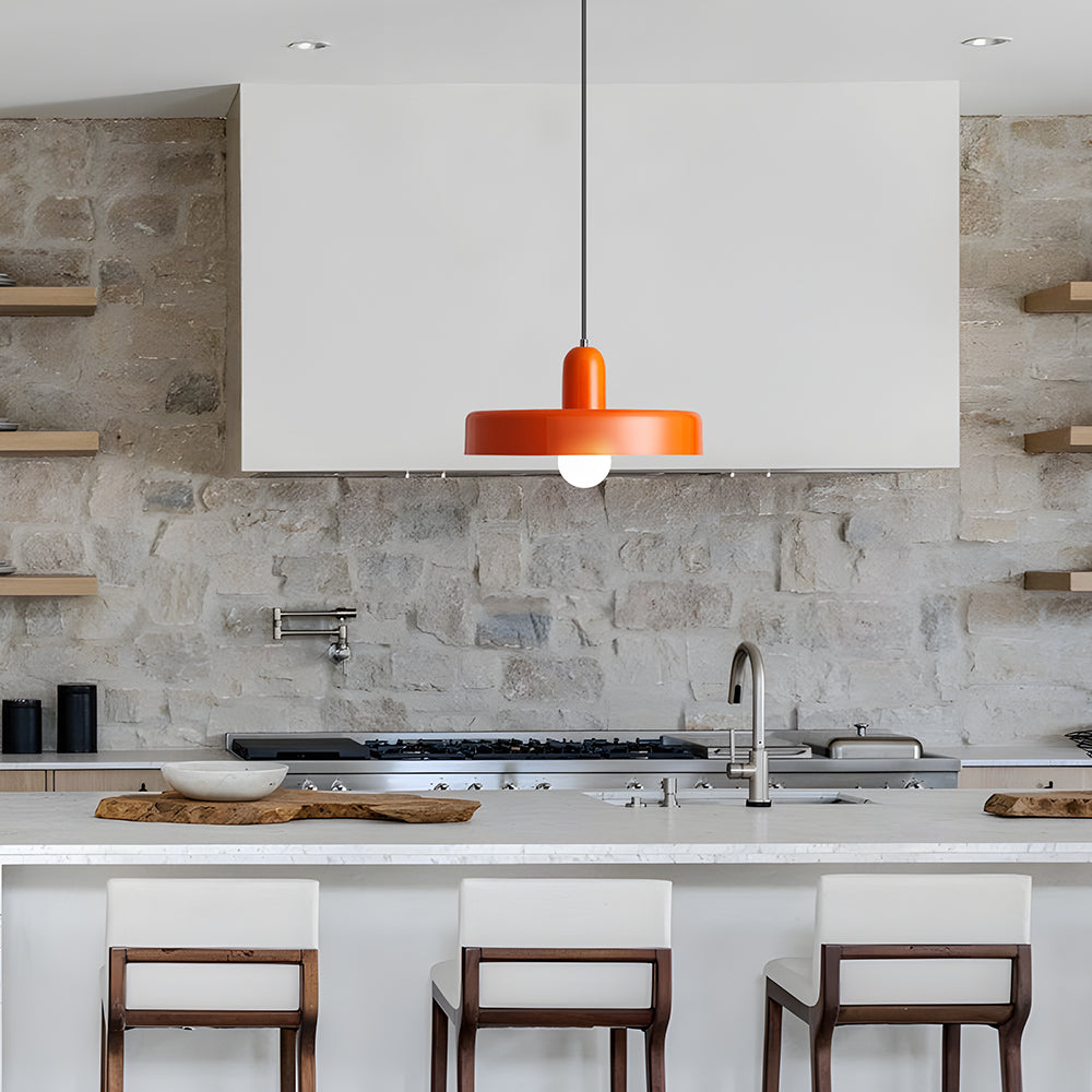 Pendant lamp - Modern design lamp in colorful iron for the dining table, kitchen, or living room.