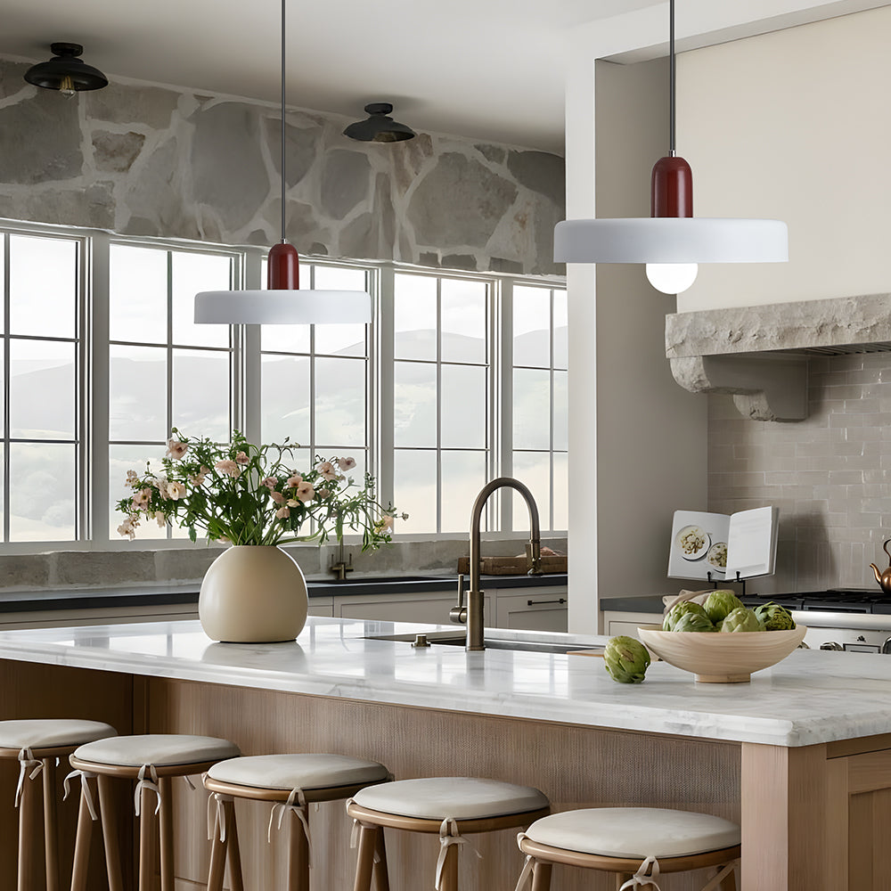 Pendant lamp - Modern design lamp in colorful iron for the dining table, kitchen, or living room.