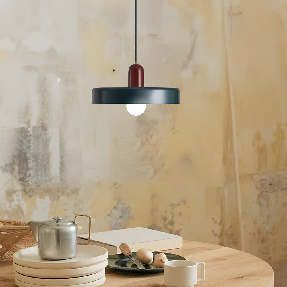 Pendant lamp - Modern design lamp in colorful iron for the dining table, kitchen, or living room.