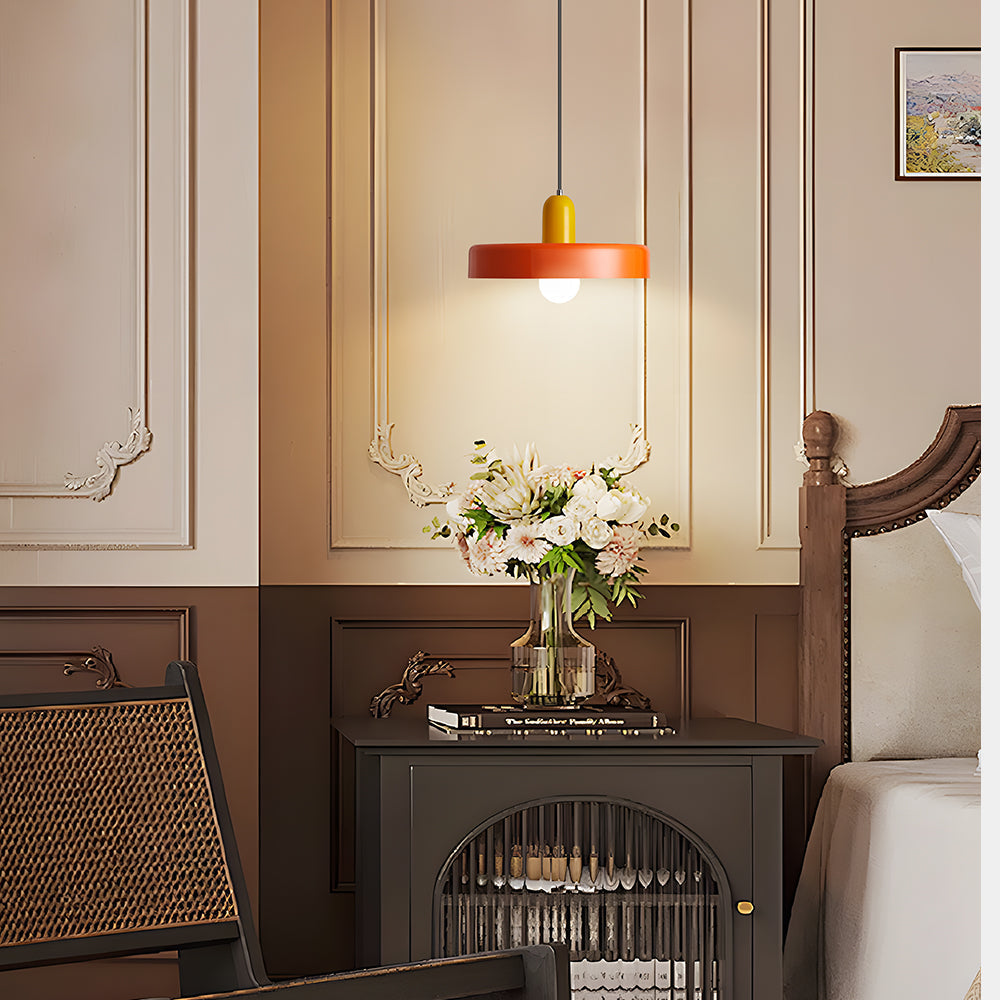 Pendant lamp - Modern design lamp in colorful iron for the dining table, kitchen, or living room.