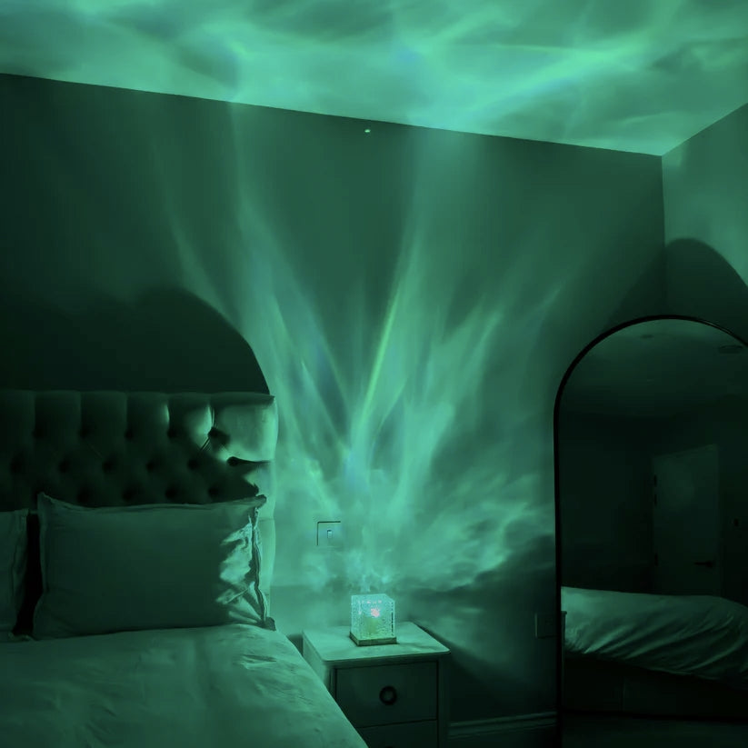 Ocean projector lamp – compact, modern design for relaxation and bedroom decoration