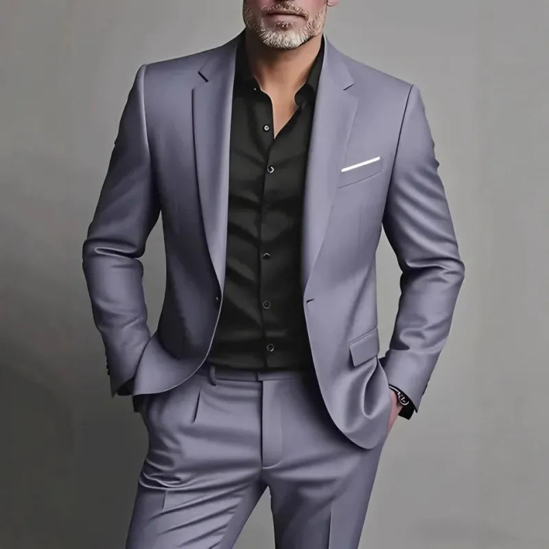 Herre Slim Fit Jakkesæt – Business-Casual Blazer og Bukser
