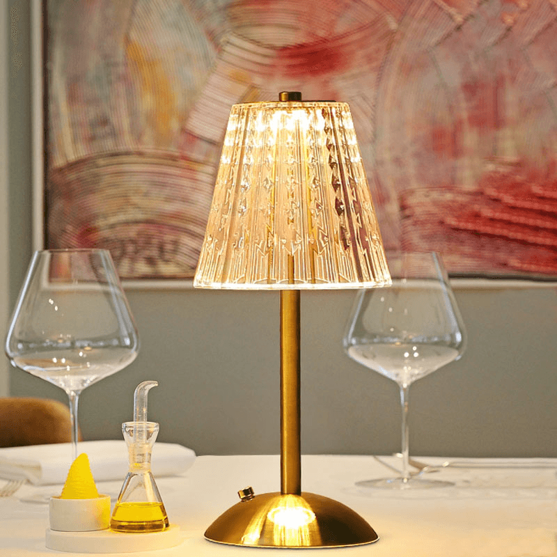 Trådlampe – Vintage Design med Genopladelig LED og Touchbetjening til Stue eller Soveværelse