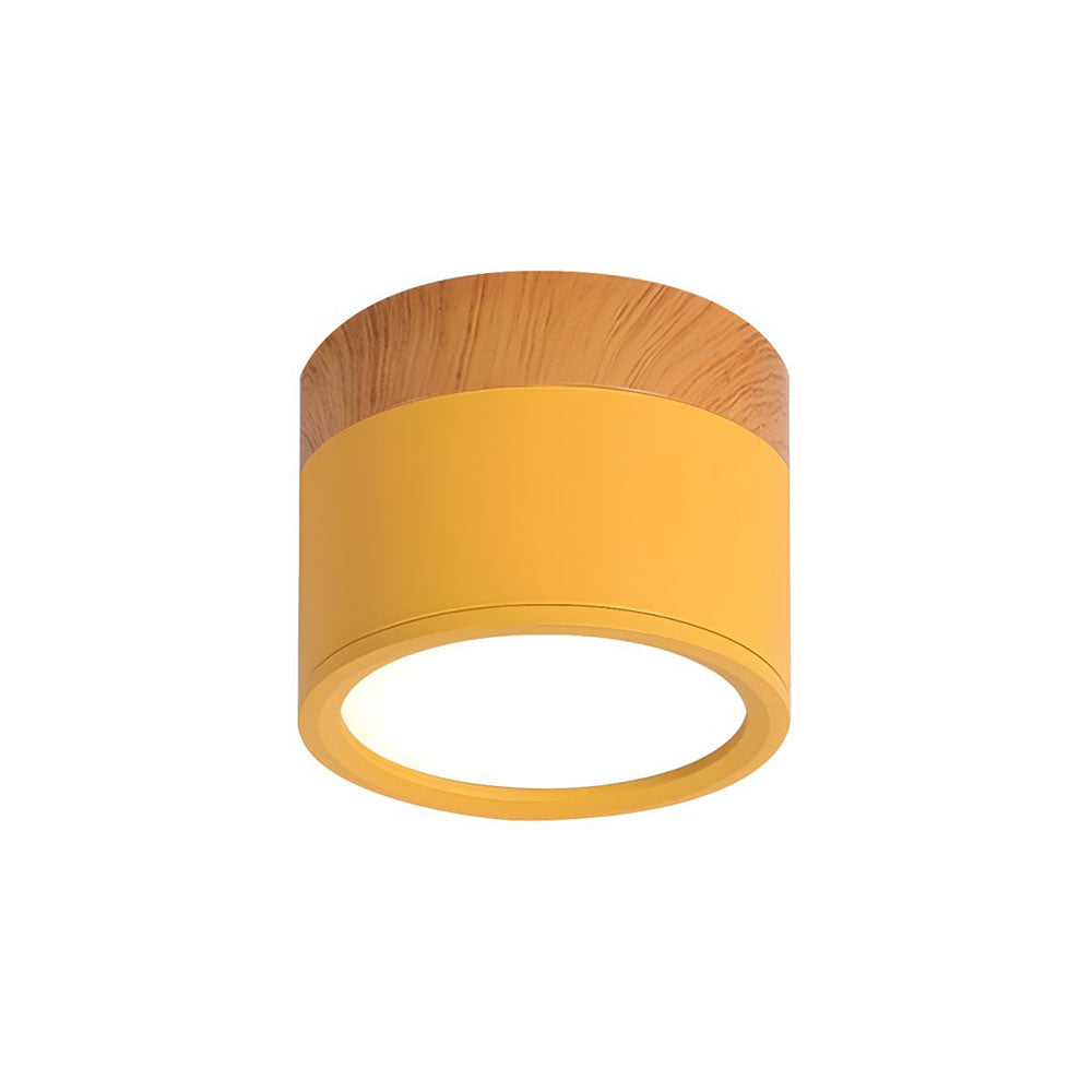 Ceiling Lamp – Aluminum with Wood Accent, Modern Design for the Entryway, Dining Room, or Living Room