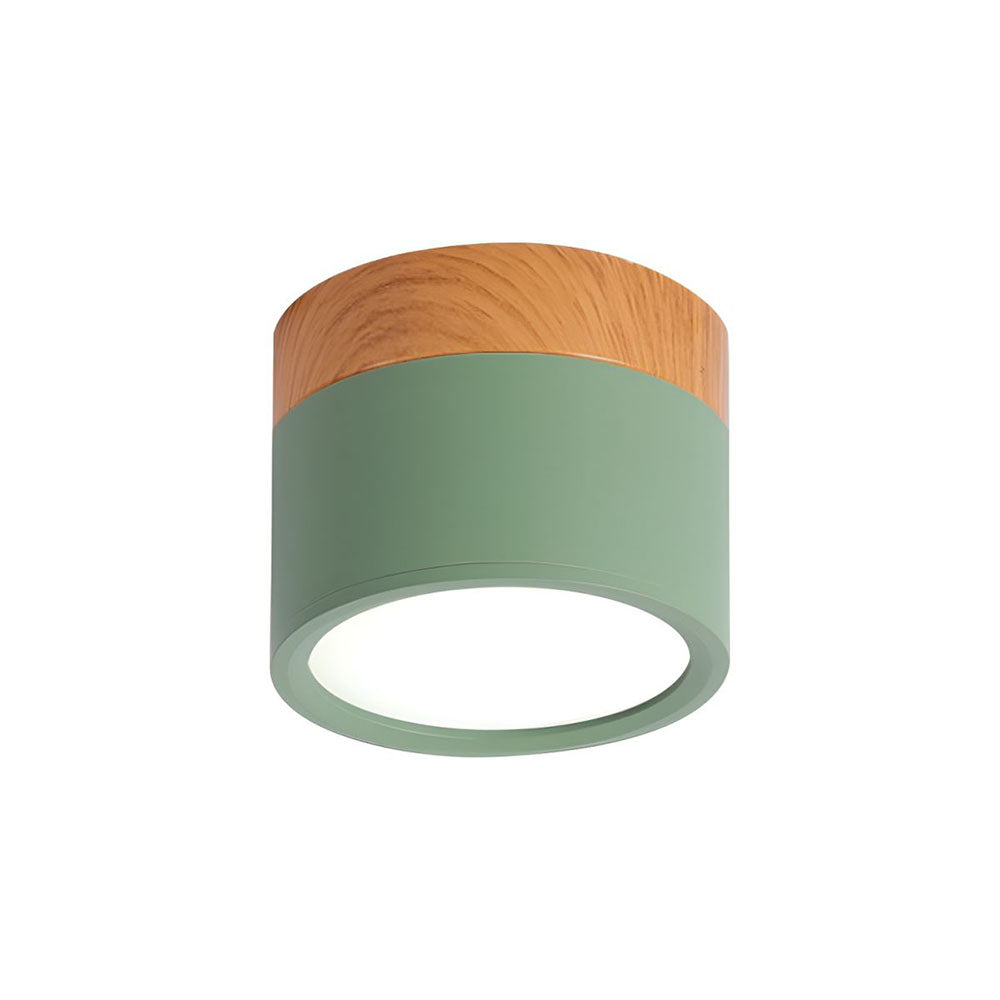 Ceiling Lamp – Aluminum with Wood Accent, Modern Design for the Entryway, Dining Room, or Living Room
