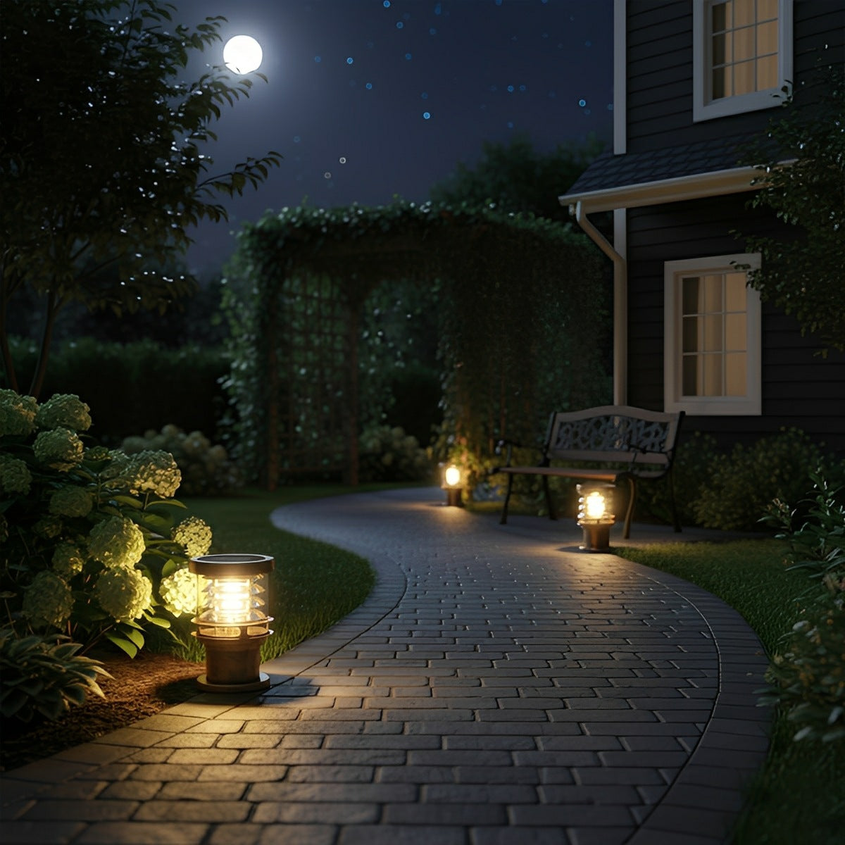Modern Outdoor Lamp – Black or Bronze, Waterproof and Energy-Efficient for the Garden or Patio