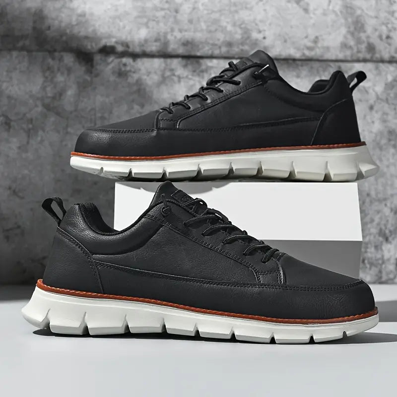 Herre Sneakers i Ægte Læder – Ortopædisk Indlægssål